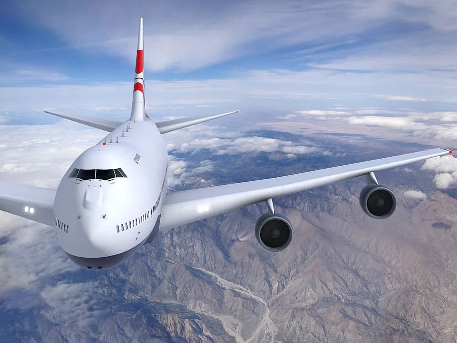 Cargo aircraft in flight